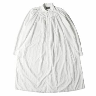 コムデギャルソン(COMME des GARCONS)のCOMME des GARCONS コムデギャルソン シャツ サイズ：XS プリーツ ギャザー ポリ ロングシャツ PJ-B001 22AW トップス カジュアルシャツ 長袖 HOMME PLUS ホワイト 白 日本製 ブランド 【メンズ】【中古】(シャツ)