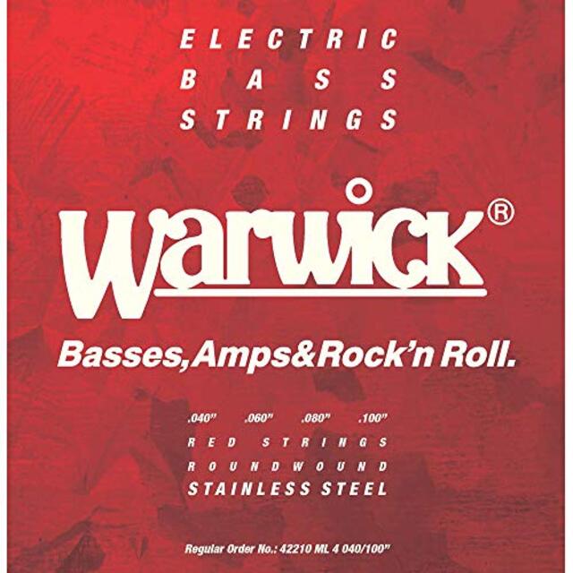 WARWICK ワーウィック エレキベース弦 4弦セットステンレス 42210 RED Strings  Medium Light 040/100 g6bh9ry