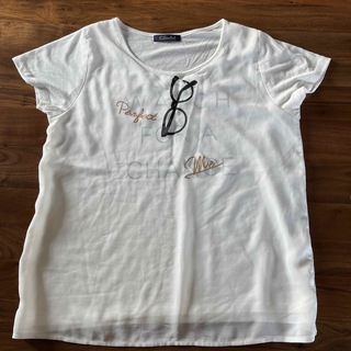 Tシャツ　白　Mサイズ　ロゴ(Tシャツ(半袖/袖なし))