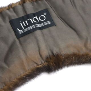 美品含む▽jindo MINK ミンク 房付き 本毛皮ショール/ストール/ティ