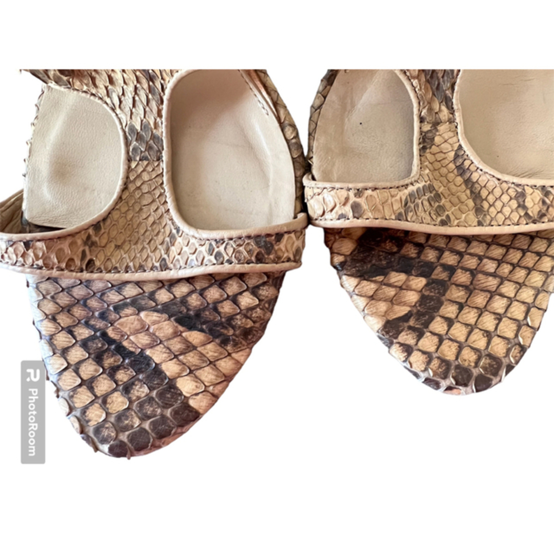 NOVESPAZIO(ノーベスパジオ)のノーベスパジオ　23.5センチ　アニマル　パイソン柄　サンダル レディースの靴/シューズ(サンダル)の商品写真