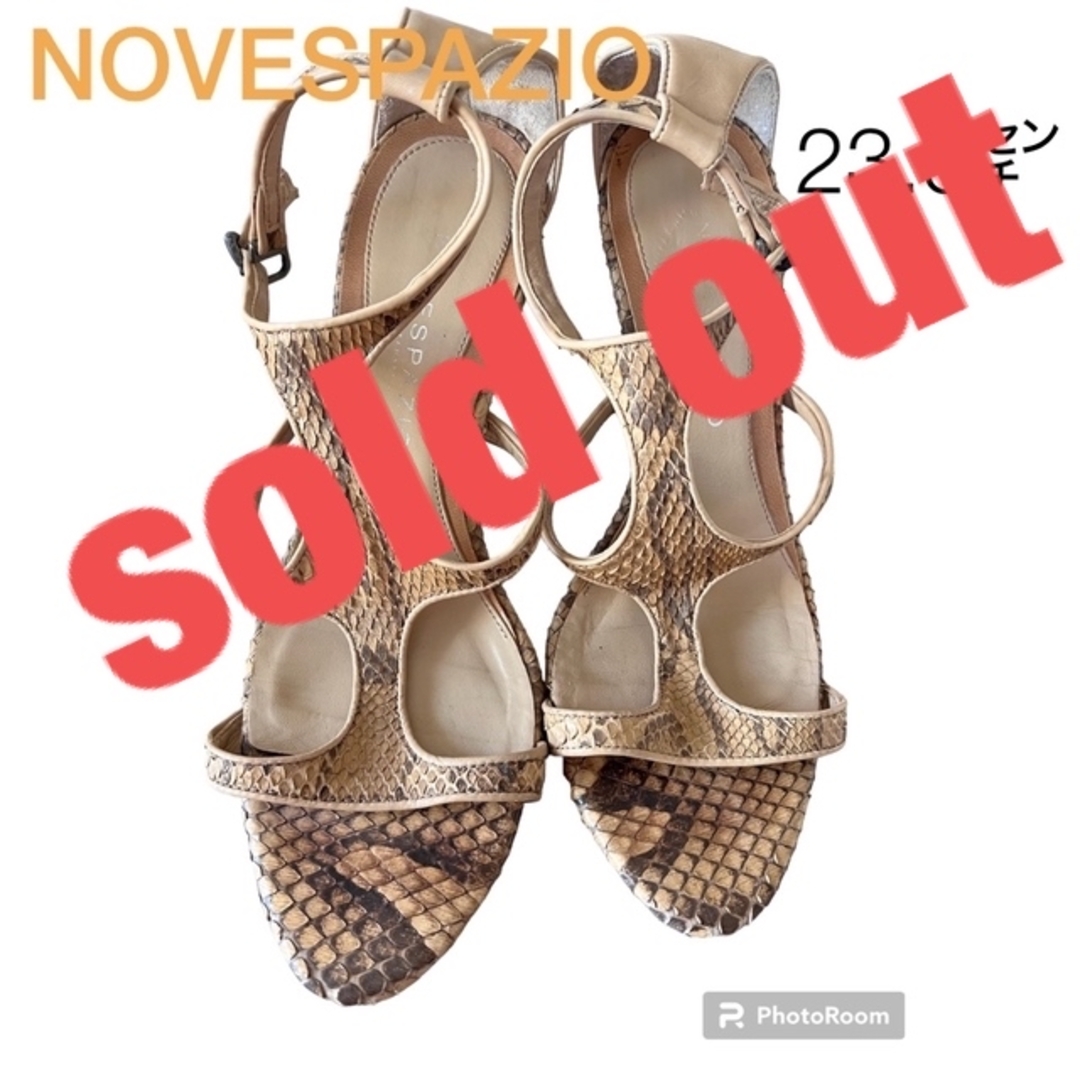 NOVESPAZIO(ノーベスパジオ)のノーベスパジオ　23.5センチ　アニマル　パイソン柄　サンダル レディースの靴/シューズ(サンダル)の商品写真