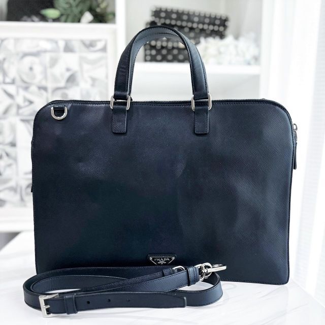 おトク情報がいっぱい! PRADA - プラダ ビジネスバッグ 2way ネイビー