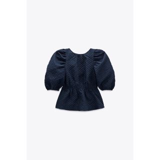 ザラ(ZARA)のZARA  テクスチャー入り生地ブラウス(シャツ/ブラウス(半袖/袖なし))