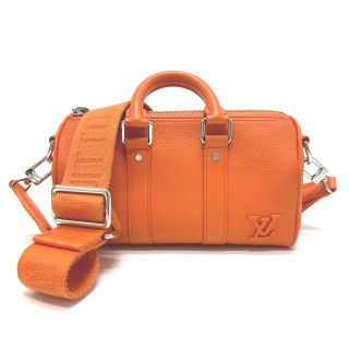 ルイヴィトン(LOUIS VUITTON)のルイヴィトン LOUIS VUITTON キーポルXS M81004 LVアエログラム カバン 2WAY 斜め掛け ショルダーバッグ レザー オレンジ(ハンドバッグ)