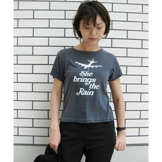DEUXIEME CLASSE - ドゥーズィエムクラス Tシャツ グレー 飛行機 DEUXIEME CLASSE - ドゥーズィエムクラス Tシャツ グレー 飛行機