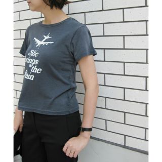 ドゥーズィエムクラス(DEUXIEME CLASSE)のドゥーズィエムクラス　Tシャツ　グレー　飛行機　(Tシャツ(半袖/袖なし))