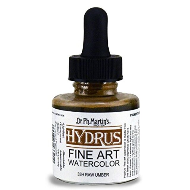 Dr. Ph. Martin's Hydrus Fine Art Watercolor 1.0 oz Raw Umber (33H) tf8su2k