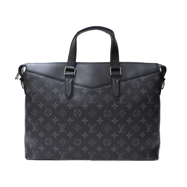 LOUIS VUITTON　ルイヴィトン　ブリーフケース・エクスプローラー　M40566　ハンドバッグ　ビジネスバッグ　ショルダーストラップ欠品　モノグラム・エクリプス　ブラック×グレー　メンズ　ギフト　プレゼント包装可松前R56号店