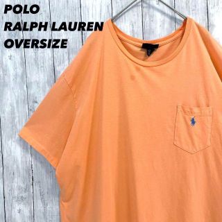 ポロラルフローレン(POLO RALPH LAUREN)のポロラルフローレン　ワンポイントホース刺繍ロゴポケット付きTシャツXXLオレンジ(Tシャツ/カットソー(半袖/袖なし))