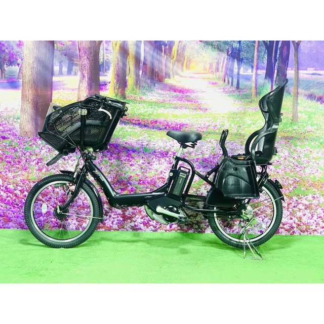 ☆5233子供乗せ電動アシスト自転車ブリヂストン3人乗り対応20インチ