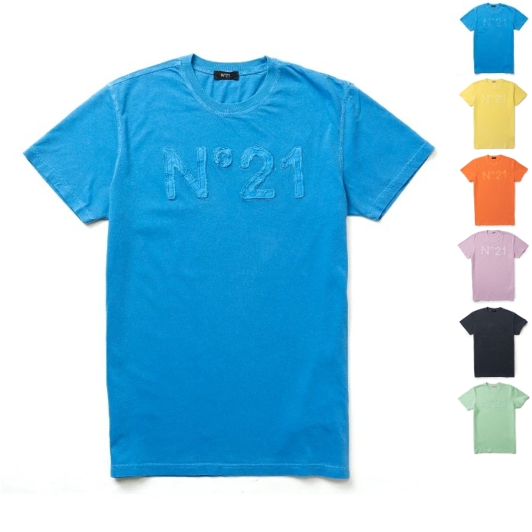 N°21(ヌメロヴェントゥーノ)のヌメロ ヴェントゥーノ N°21 【大人もOK】キッズ Tシャツ ロゴ クルーネック スウェットシャツ N21582 N0263 キッズ/ベビー/マタニティのキッズ服女の子用(90cm~)(Tシャツ/カットソー)の商品写真