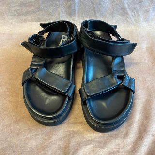 Jil Sander - JIL SANDER レザー サンダル 黒 41 イタリア製の通販 by