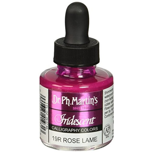 Dr. Ph. Martin's Iridescent Calligraphy Color 1.0 oz Rose Lame (19R) tf8su2k