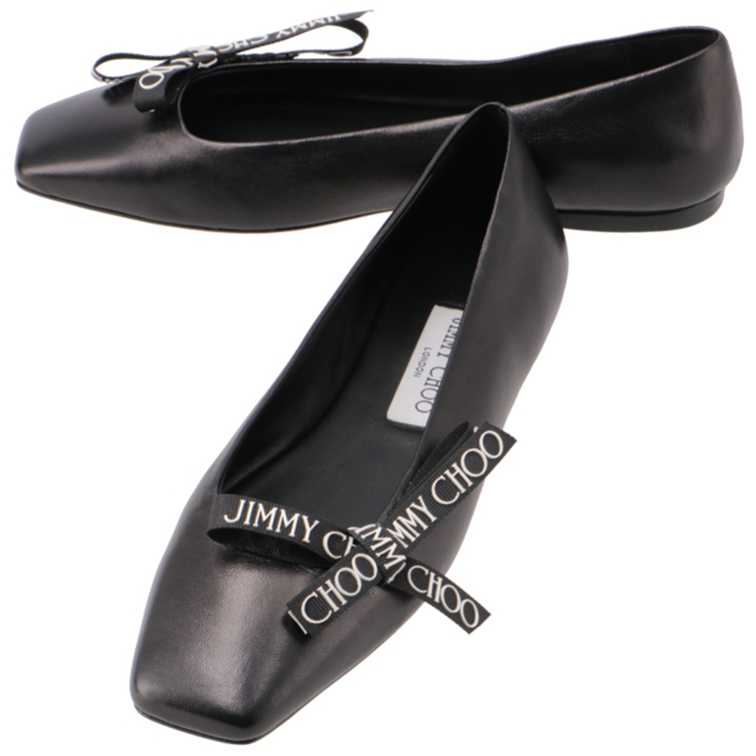 JIMMY CHOO(ジミーチュウ)のジミーチュウ JIMMY CHOO パンプス フラットシューズ バレリーナ Veda Ballerina バレエシューズ ブラック VEDABALLERINA BMF 0001 レディースの靴/シューズ(ハイヒール/パンプス)の商品写真