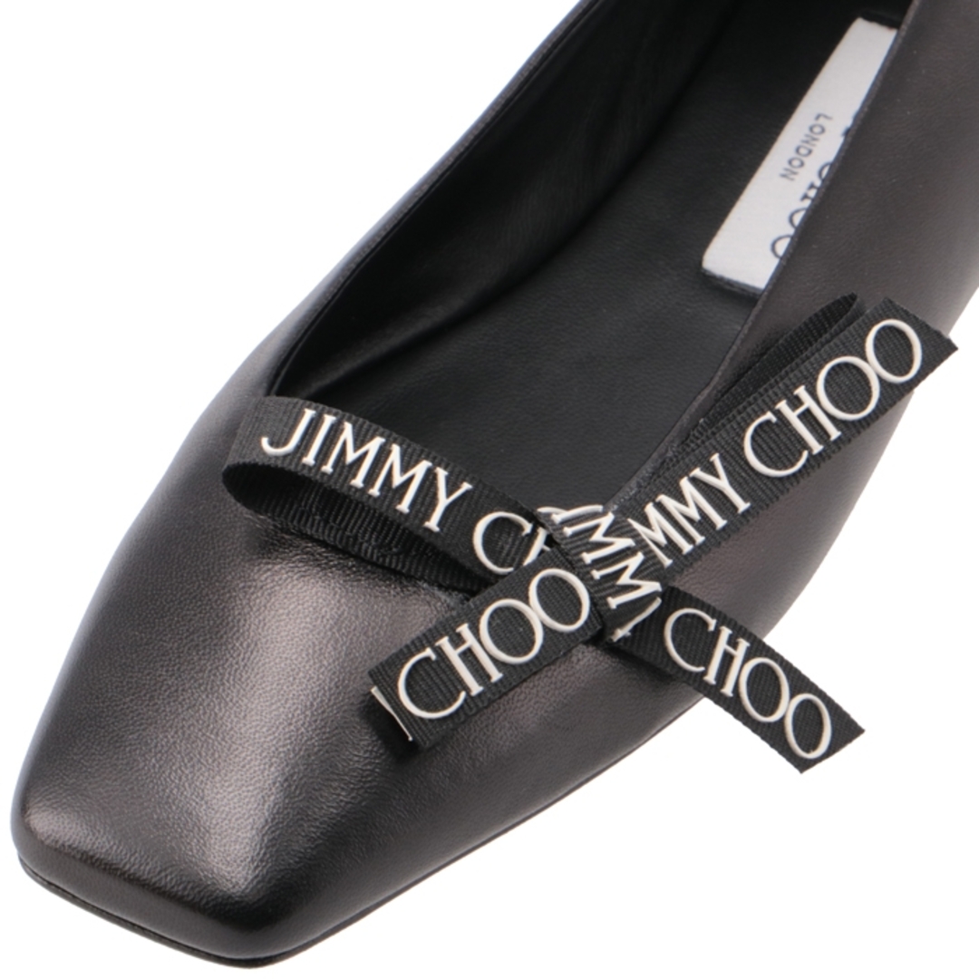 JIMMY CHOO(ジミーチュウ)のジミーチュウ JIMMY CHOO パンプス フラットシューズ バレリーナ Veda Ballerina バレエシューズ ブラック VEDABALLERINA BMF 0001 レディースの靴/シューズ(ハイヒール/パンプス)の商品写真