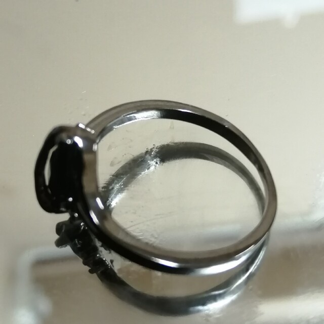【SALM】リング レディース アクセサリー ブラック かわいい 指輪 22号 レディースのアクセサリー(リング(指輪))の商品写真
