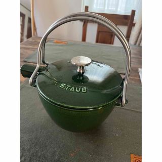 ストウブ(STAUB)のストウブ　ティーポット　ラウンド　バジルグリーン(鍋/フライパン)