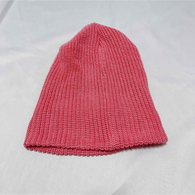 ピンク ビーニー ニット 帽子 サマー ニット帽 コットン レディースの帽子(ニット帽/ビーニー)の商品写真
