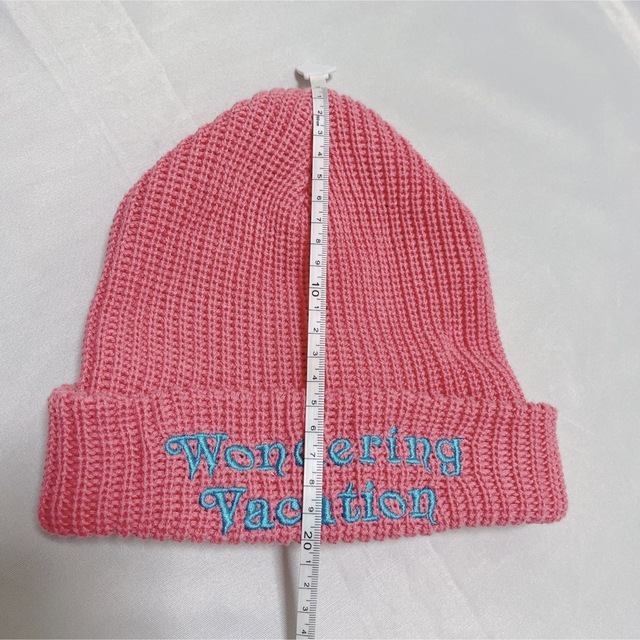 ピンク ビーニー ニット 帽子 サマー ニット帽 コットン レディースの帽子(ニット帽/ビーニー)の商品写真