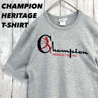 チャンピオン(Champion)のアメリカ古着CHAMPIONチャンピオン　プリント刺繍Tシャツ　サイズS グレー(Tシャツ/カットソー(半袖/袖なし))