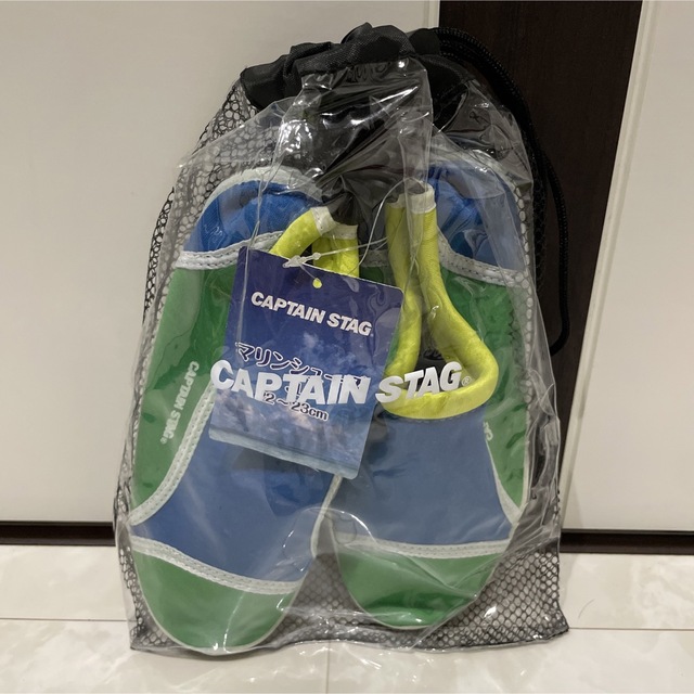 CAPTAIN STAG(キャプテンスタッグ)のJL22-23グリーン×ブルー　マリンシューズ　キャプテンスタッグ キッズ/ベビー/マタニティのキッズ靴/シューズ(15cm~)(サンダル)の商品写真