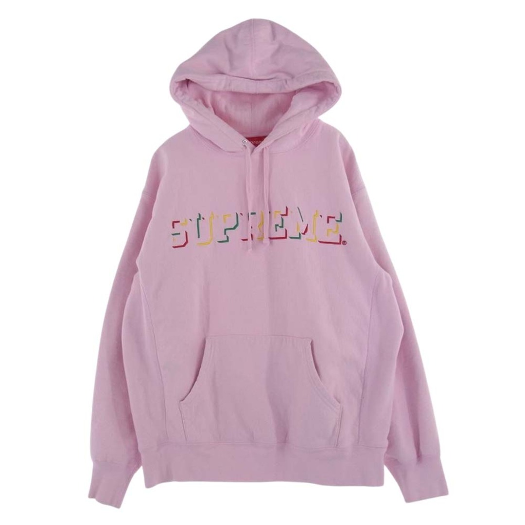 Supreme シュプリーム パーカー 20AW Drop Shadow Hooded Sweatshirt ドロップ シャドウ フーデッド スウェット プルオーバー パーカー ピンク系 M