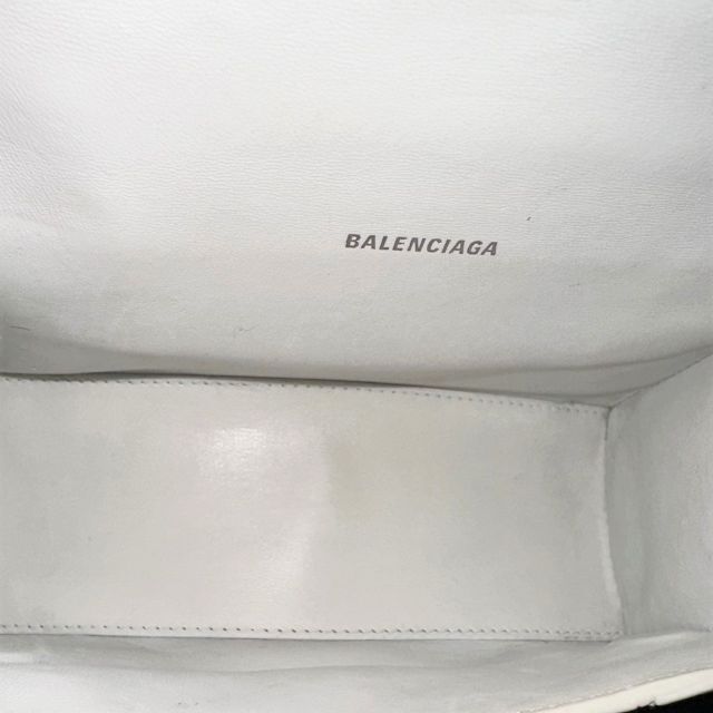 Balenciaga(バレンシアガ)のバレンシアガ　アワーグラスXS　クロコ型押し　白　2way　ハンドバッグ　 レディースのバッグ(ハンドバッグ)の商品写真