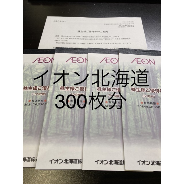 イオン北海道 株主優待券 30,000円分（100円×300枚） | www.feber.com