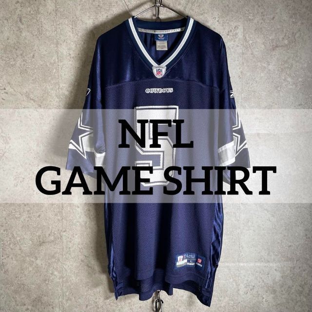 NFL COWBOYS#5 BAILEY リーボックゲームシャツネイビー L