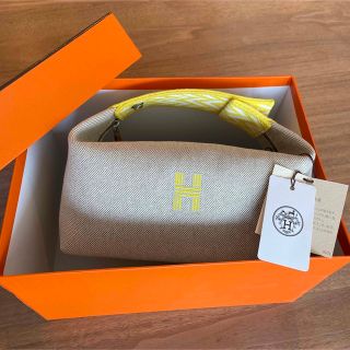 エルメス(Hermes)のエルメス　ブリッドアブラック　PM  ジグザグ　イエロー(ポーチ)