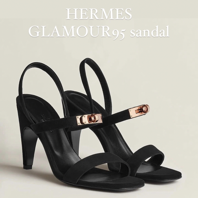 Hermes - ☆みる☆定価18万HERMES サンダル GLAMOUR 95 黒