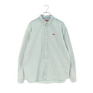 SUPREME シュプリーム Small Box Shirt スモールボックスロゴ オックスフォード長袖シャツ ブルー