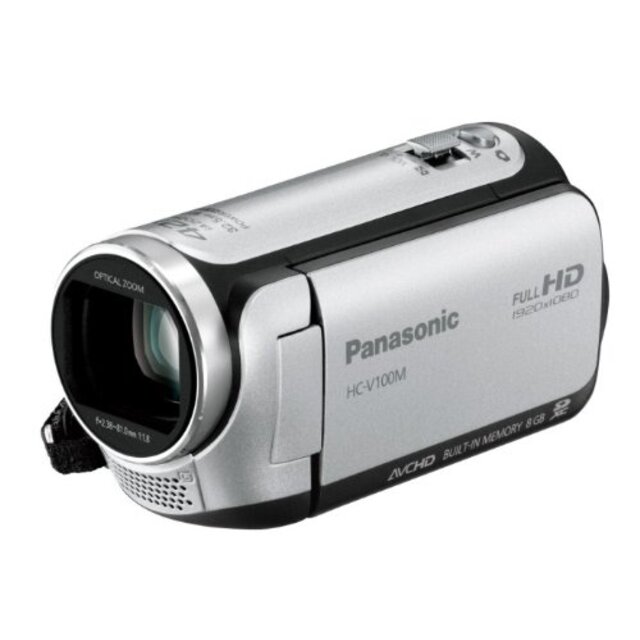 【中古】パナソニック デジタルハイビジョンビデオカメラ 内蔵メモリー8GB シルバー HC-V100M-S tf8su2k