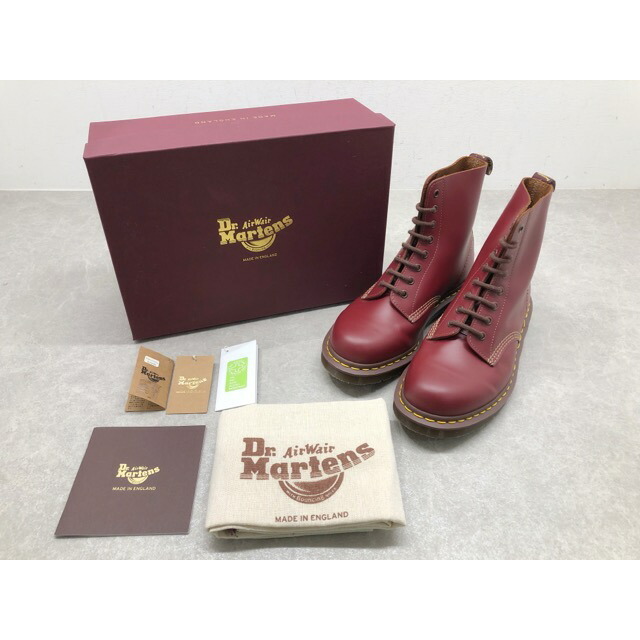 約295cmソール幅Dr.Martens(ドクターマーチン) イングランド製 1460 8EYELET BOOT OXBLOOD 8ホール ブーツ【007】