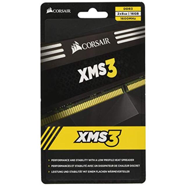 中古】CORSAIR XMS Series デスクトップ用 DDR3 メモリー16GB (8GB×2枚 ...