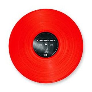 【中古】Native Instruments DJアクセサリー TRAKTOR Scratch Control Vinyl MK2 Red tf8su2k(その他)