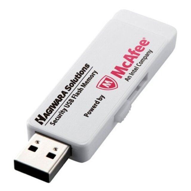 ハギワラソリューションズ USB2.0/1.1 セキュリティ機能付USBメモリ(マカフィー)/8GB/ホワイト/1年保証モデル HUD-PUVM08GA1 tf8su2k