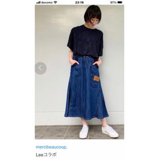 サイズ0メルシーボークー Lee コラボデニムスカート 新品