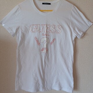 ゲス(GUESS)のゲス ロゴ ホワイト 半袖 Tシャツ M(Tシャツ(半袖/袖なし))