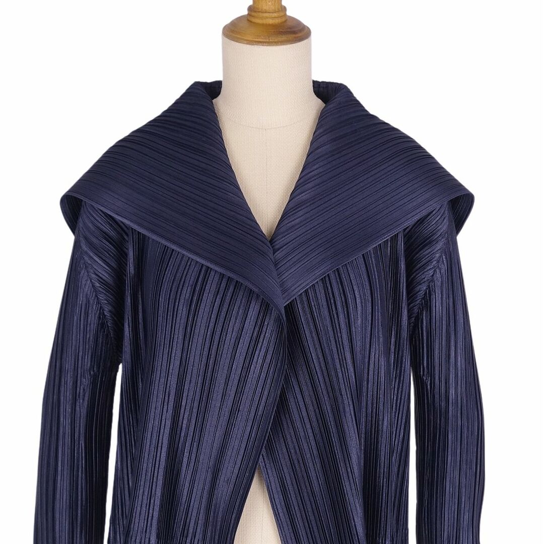 極美品 プリーツプリーズ イッセイミヤケ PLEATS PLEASE ジャケット セーラーカラー プリーツ アウター レディース 5(XXL相当) ネイビー 極美品 プリーツプリーズ イッセイミヤケ PLEATS PLEASE ジャケット セーラーカラー プリーツ アウター レディース 5(XXL相当) ネイビー