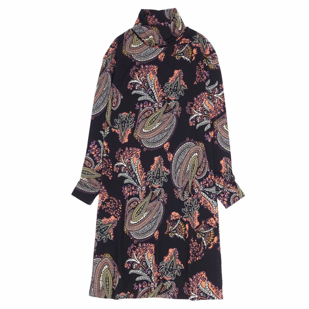 未使用 エトロ ETRO ワンピース ドレス ロングスリーブ ハイネック 総柄 ペイズリー柄 トップス レディース 40(M相当) マルチカラー | フリマアプリ ラクマ
