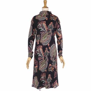 ETRO エトロ ワンピース Vネック 総柄ペイズリー柄 マルチカラー 40