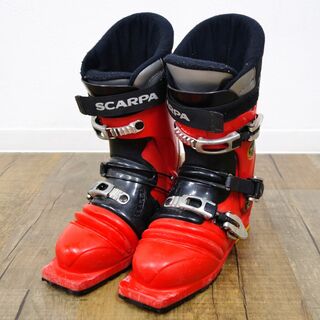 スカルパ(SCARPA)のスカルパ SCARPA テレマークスキー ブーツ T1 27cm メンズ 3バックル シューズ スキー アウトドア レッド/ブラック(ブーツ)