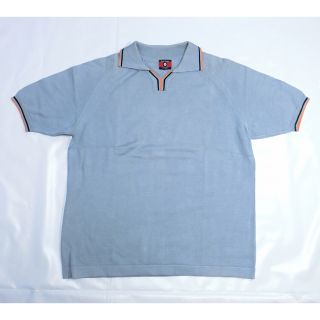 ポールスミス(Paul Smith)のPaul Smith ポールスミス　サックスブルーで襟が付いた半袖セーター L(ニット/セーター)