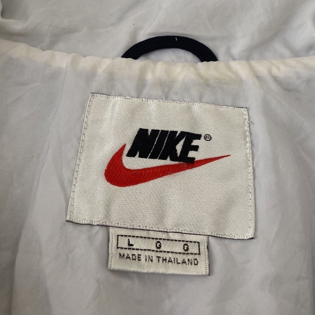 NIKE - NIKE 90s 銀タグ ナイロンジャケット スウッシュロゴ刺繍 黒 青