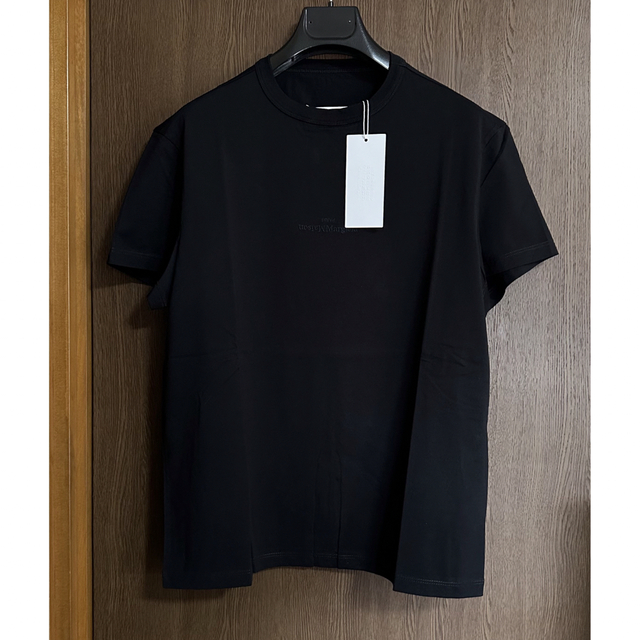 22AW新品M メゾン マルジェラ リバースロゴ Tシャツ 半袖 オールブラック