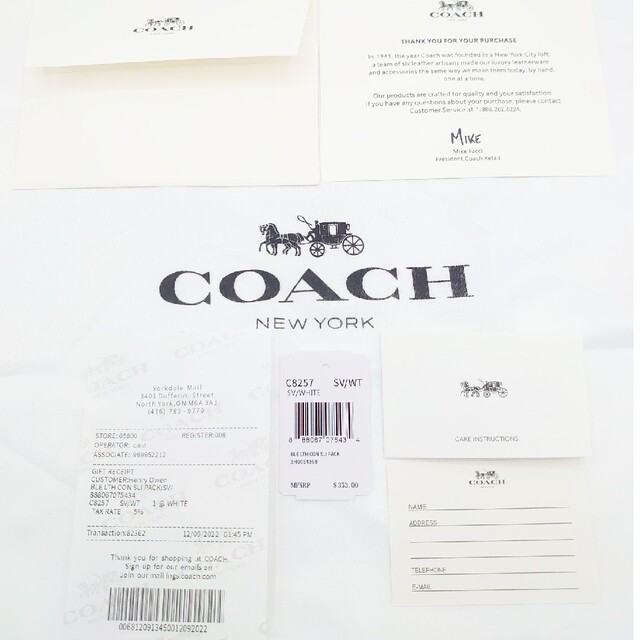 【新品】COACH ミニバッグ リュック シグネチャー ホワイト