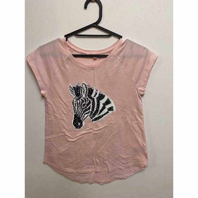 GAP(ギャップ)のGAP Tシャツ しまうま ゼブラ 変色 キッズ/ベビー/マタニティのキッズ服女の子用(90cm~)(Tシャツ/カットソー)の商品写真