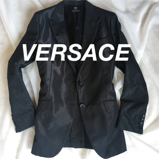 VERSACE - J7346 美品 ベルサーチ シルクブレンドテーラードジャケット